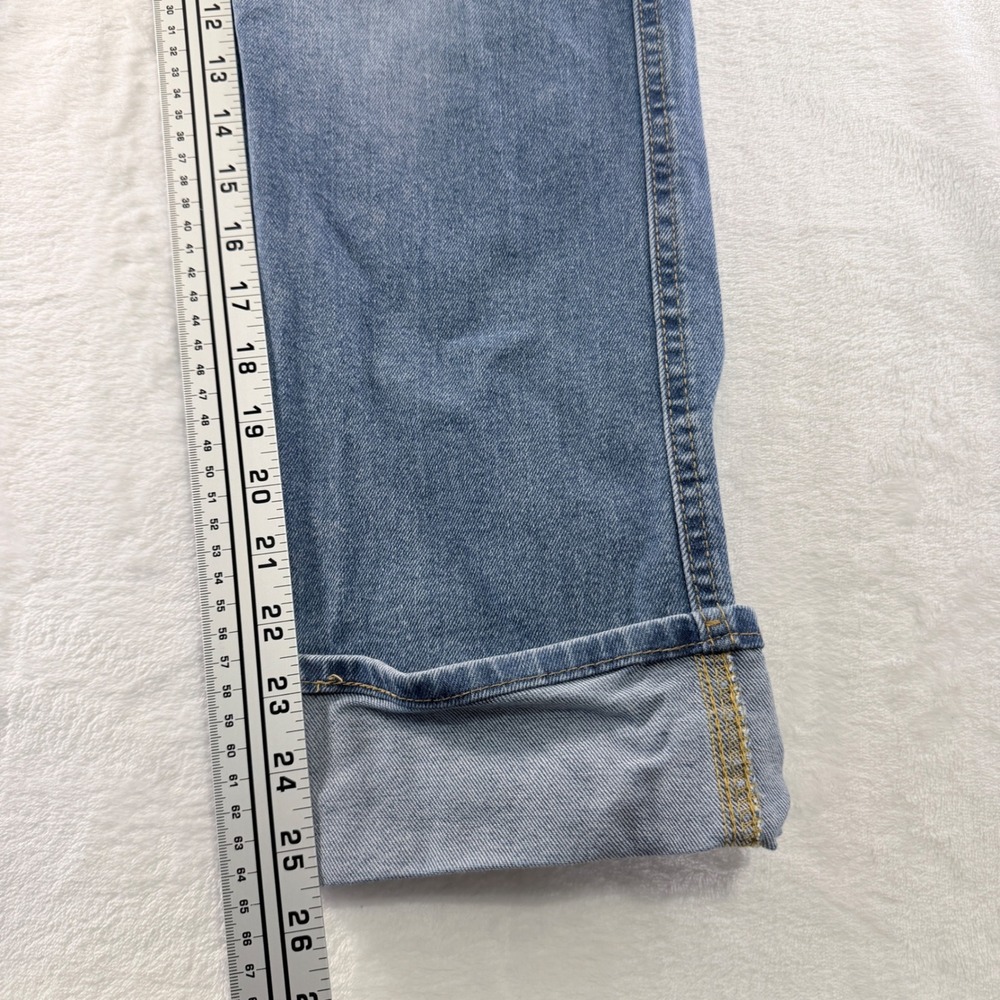 Levi Strauss Signature Boyfriend Jeans Womens 6 Mid Rise Cuffed Light Wash Denim - Picture 10 of 11